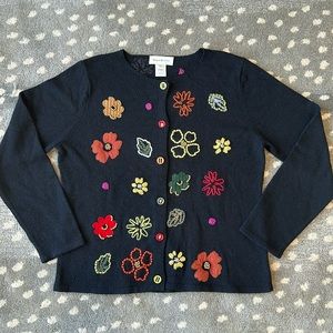 Susan Bristol Embroidery Detailed Cardigan